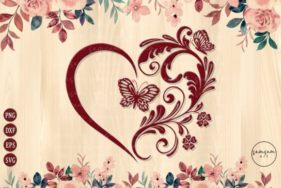 Floral Heart Pattern Butterfly SVG: A Designer's Review
