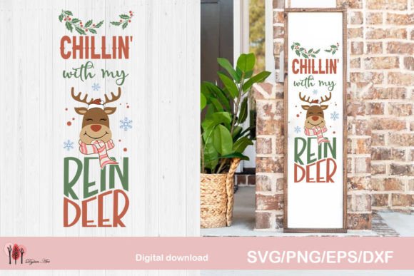 Review: Chillin with My Reindeer SVG PNG for Holiday Embroidery