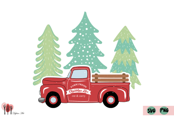 Review: Christmas Farm Truck SVG PNG for Holiday Embroidery