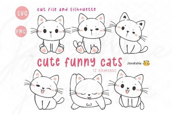 Review: Cute Funny White Kitten Cat Svg Cut File