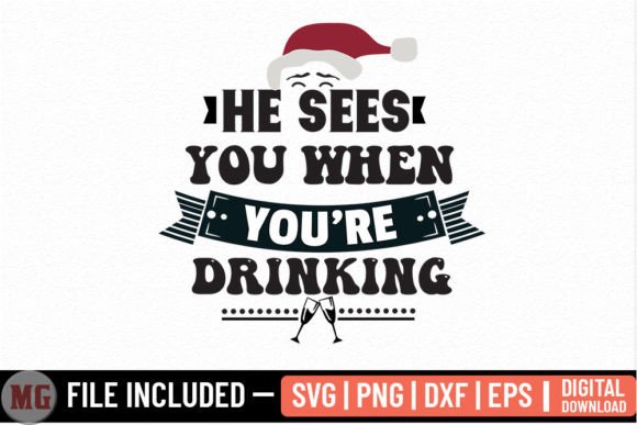 Review: He Sees You When You're Drinking SVG for Holiday Embroidery