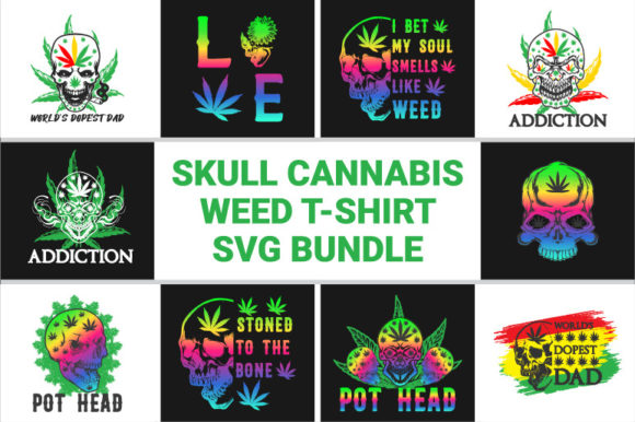 Skull Cannabis Weed T-Shirt SVG Bundle Review